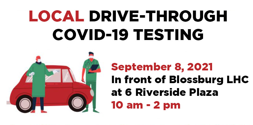 Laurel Health Offers Drive-Through COVID-19 Testing at Blossburg Laurel Health Center on Sept. 8, 2021